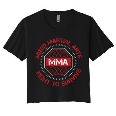 Mma Fighter Gift Mixed Martial Arts Fighting Gift Crop Top