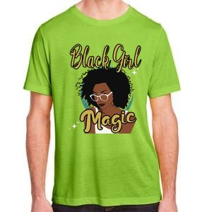 Melanin Funny Gift Afro Diva Eyeglasses Black Magic Gift Adult ChromaSoft Performance T-Shirt