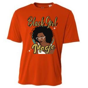 Melanin Funny Gift Afro Diva Eyeglasses Black Magic Gift Cooling Performance Crew T-Shirt