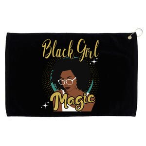 Melanin Funny Gift Afro Diva Eyeglasses Black Magic Gift Grommeted Golf Towel