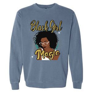 Melanin Funny Gift Afro Diva Eyeglasses Black Magic Gift Garment-Dyed Sweatshirt