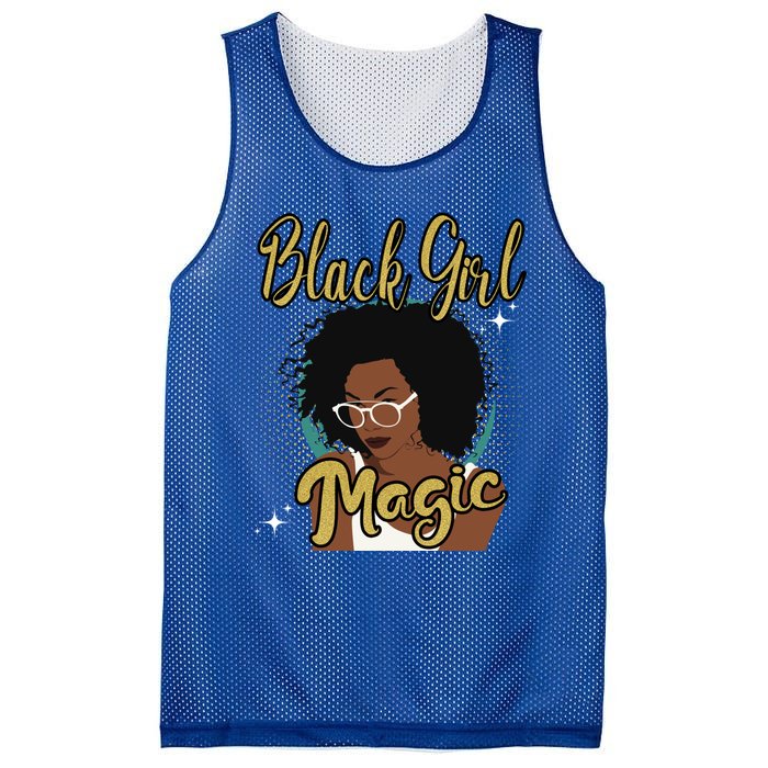 Melanin Funny Gift Afro Diva Eyeglasses Black Magic Gift Mesh Reversible Basketball Jersey Tank