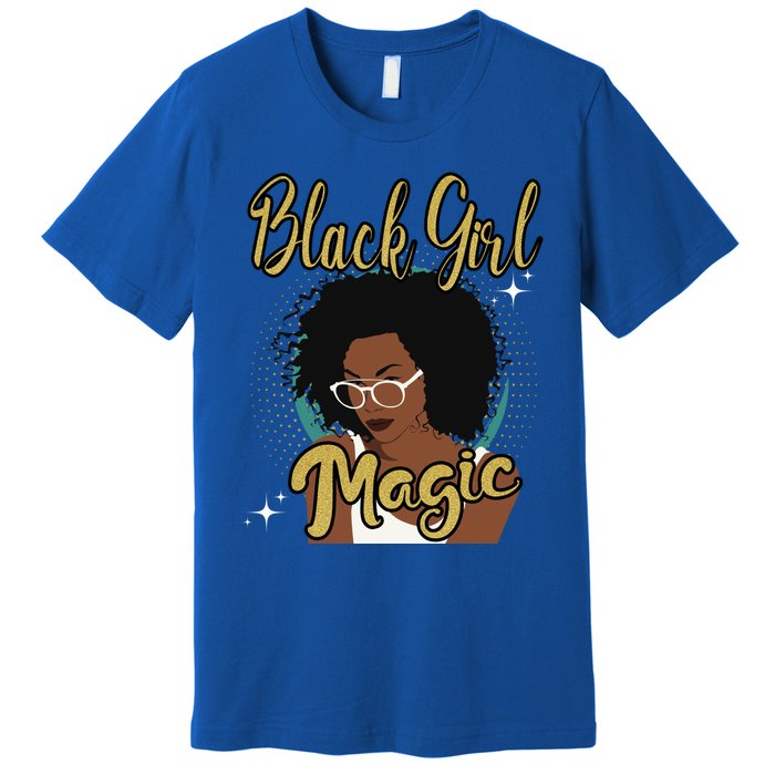 Melanin Funny Gift Afro Diva Eyeglasses Black Magic Gift Premium T-Shirt