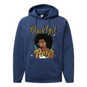 Melanin Funny Gift Afro Diva Eyeglasses Black Magic Gift Performance Fleece Hoodie