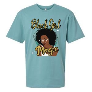 Melanin Funny Gift Afro Diva Eyeglasses Black Magic Gift Sueded Cloud Jersey T-Shirt