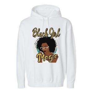 Melanin Funny Gift Afro Diva Eyeglasses Black Magic Gift Garment-Dyed Fleece Hoodie