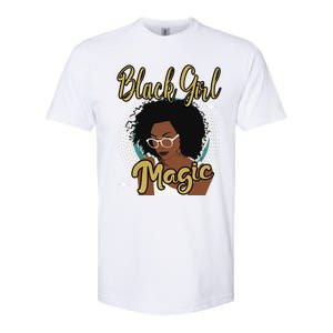 Melanin Funny Gift Afro Diva Eyeglasses Black Magic Gift Softstyle CVC T-Shirt