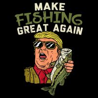 Make Fishing Great Again Trump Funny Fisherman Angler Drawstring Bag