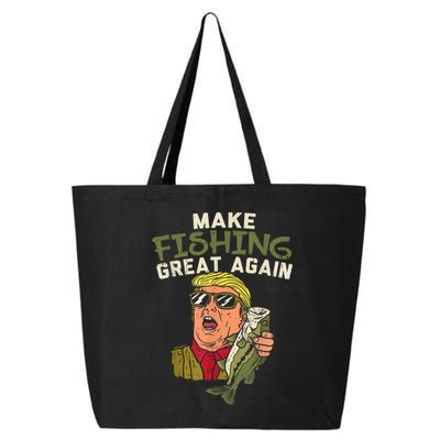 Make Fishing Great Again Trump Funny Fisherman Angler 25L Jumbo Tote