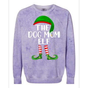 Matching Family Group The Dog Mom Elf Christmas Gift Colorblast Crewneck Sweatshirt