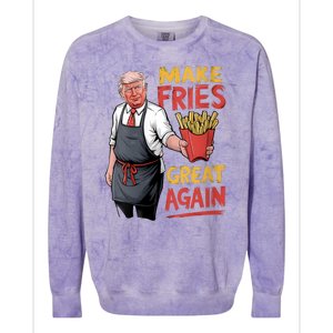 Make Fries Great Again Viral Doanld Trump Meme Colorblast Crewneck Sweatshirt