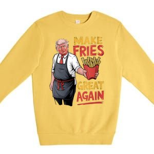 Make Fries Great Again Viral Doanld Trump Meme Premium Crewneck Sweatshirt