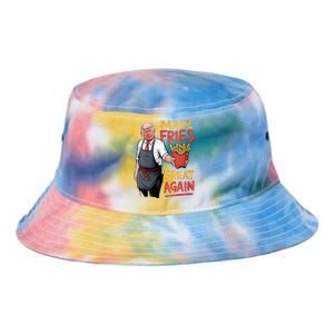 Make Fries Great Again Viral Doanld Trump Meme Tie Dye Newport Bucket Hat