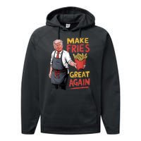 Make Fries Great Again Viral Doanld Trump Meme Performance Fleece Hoodie