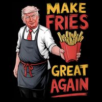 Make Fries Great Again Viral Doanld Trump Meme USA-Made Doggie Bandana
