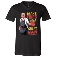 Make Fries Great Again Viral Doanld Trump Meme V-Neck T-Shirt