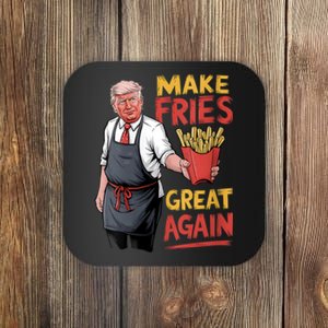 Make Fries Great Again Viral Doanld Trump Meme Coaster