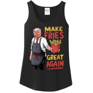 Make Fries Great Again Viral Doanld Trump Meme Ladies Essential Tank