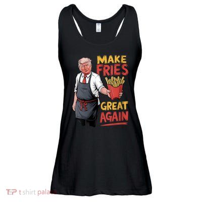 Make Fries Great Again Viral Doanld Trump Meme Ladies Essential Flowy Tank