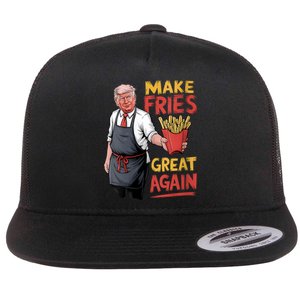 Make Fries Great Again Viral Doanld Trump Meme Flat Bill Trucker Hat