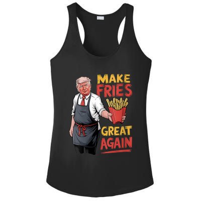 Make Fries Great Again Viral Doanld Trump Meme Ladies PosiCharge Competitor Racerback Tank