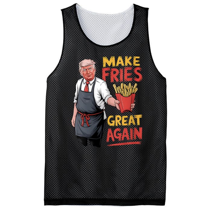 Make Fries Great Again Viral Doanld Trump Meme Mesh Reversible Basketball Jersey Tank