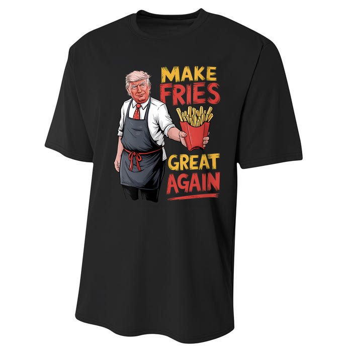 Make Fries Great Again Viral Doanld Trump Meme Performance Sprint T-Shirt