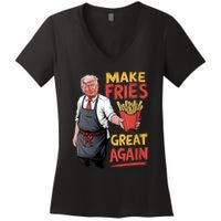 Make Fries Great Again Viral Doanld Trump Meme Women's V-Neck T-Shirt