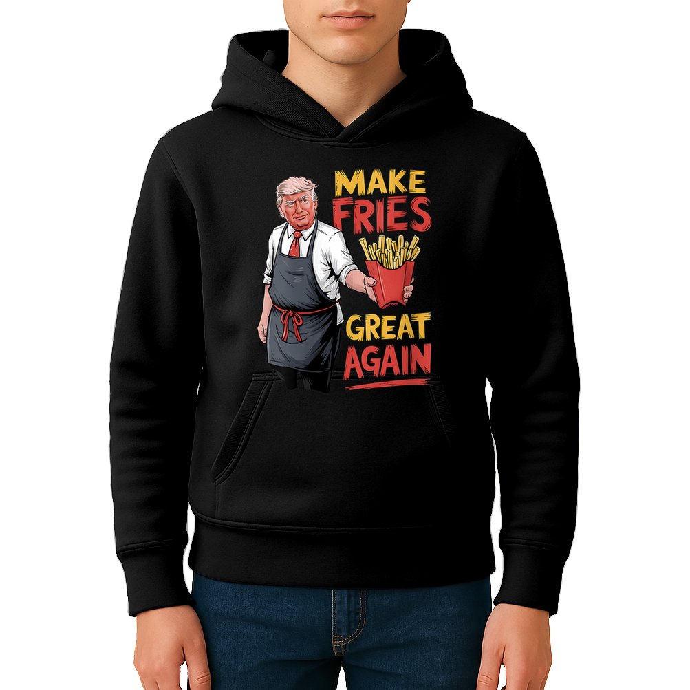 Make Fries Great Again Viral Doanld Trump Meme Kids Hoodie