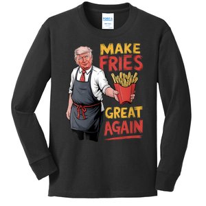 Make Fries Great Again Viral Doanld Trump Meme Kids Long Sleeve Shirt