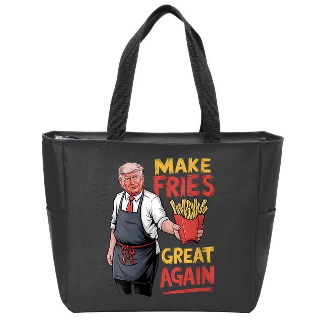 Make Fries Great Again Viral Doanld Trump Meme Zip Tote Bag