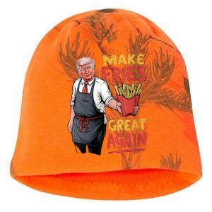 Make Fries Great Again Viral Doanld Trump Meme Kati - Camo Knit Beanie