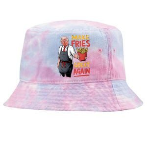 Make Fries Great Again Viral Doanld Trump Meme Tie-Dyed Bucket Hat