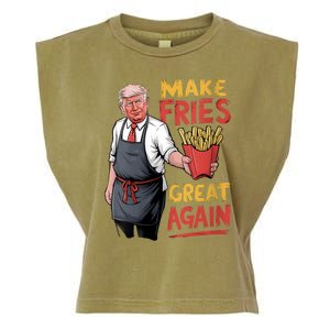 Make Fries Great Again Viral Doanld Trump Meme Garment-Dyed Women's Muscle Tee