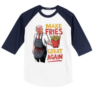 Make Fries Great Again Viral Doanld Trump Meme Baseball Sleeve Shirt