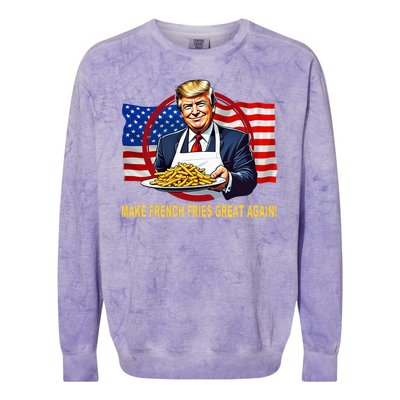 Make Fries Great Again Donald Trump Colorblast Crewneck Sweatshirt