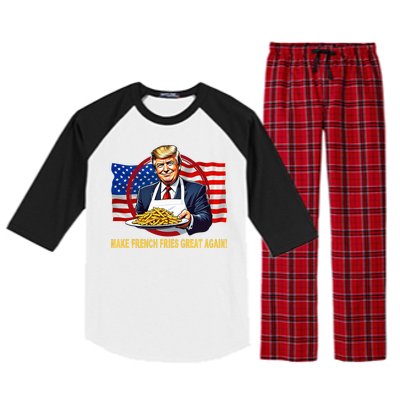 Make Fries Great Again Donald Trump Raglan Sleeve Pajama Set