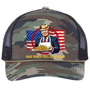 Make Fries Great Again Donald Trump Retro Rope Trucker Hat Cap