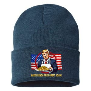 Make Fries Great Again Donald Trump Sustainable Knit Beanie