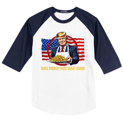 Make Fries Great Again Donald Trump Baseball Sleeve Shirt