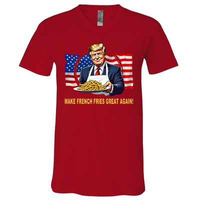 Make Fries Great Again Donald Trump V-Neck T-Shirt