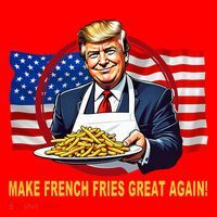 Make Fries Great Again Donald Trump Button