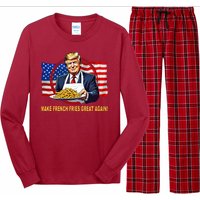 Make Fries Great Again Donald Trump Long Sleeve Pajama Set