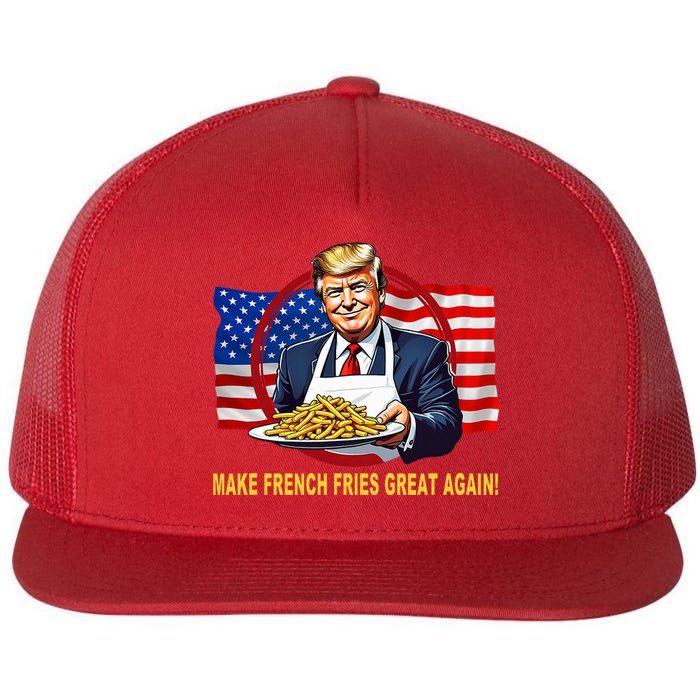 Make Fries Great Again Donald Trump Flat Bill Trucker Hat