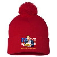 Make Fries Great Again Donald Trump Pom Pom 12in Knit Beanie