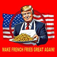 Make Fries Great Again Donald Trump Womens T-Shirt