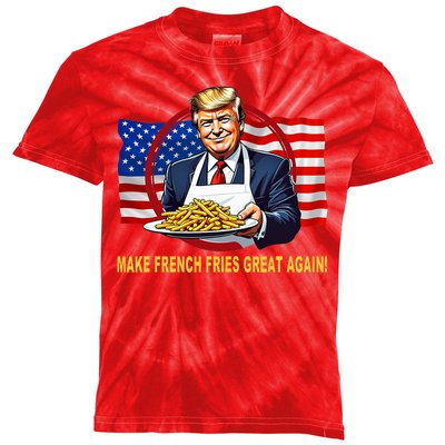 Make Fries Great Again Donald Trump Kids Tie-Dye T-Shirt