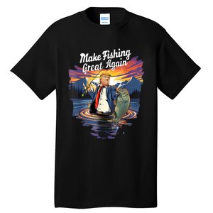 Make Fishing Great Angler Gift Tall T-Shirt