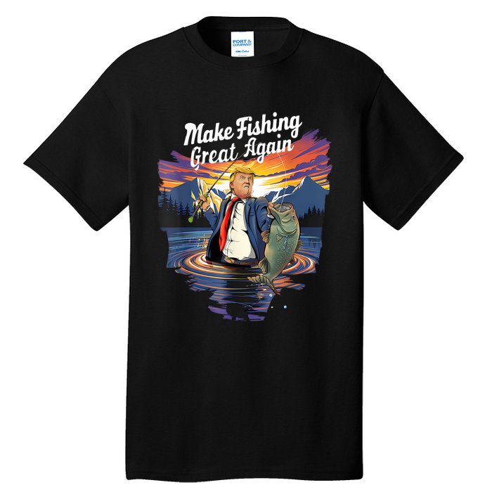 Make Fishing Great Angler Gift Tall T-Shirt