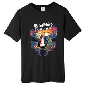 Make Fishing Great Angler Gift Tall Fusion ChromaSoft Performance T-Shirt